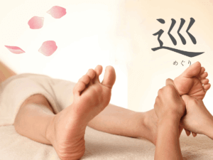 浜松町の整体リラクゼーションほぐりら春限定巡80分 足つぼと整体で巡り改善コース